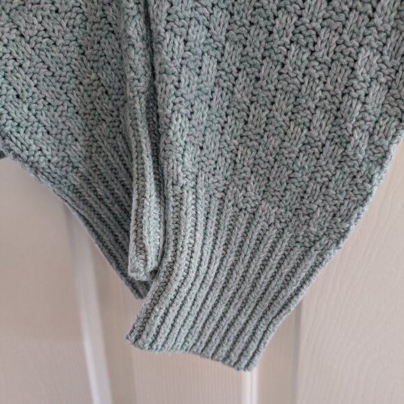 American Eagle cable knit crew neck sweater mint green size small - Picture 6 of 16